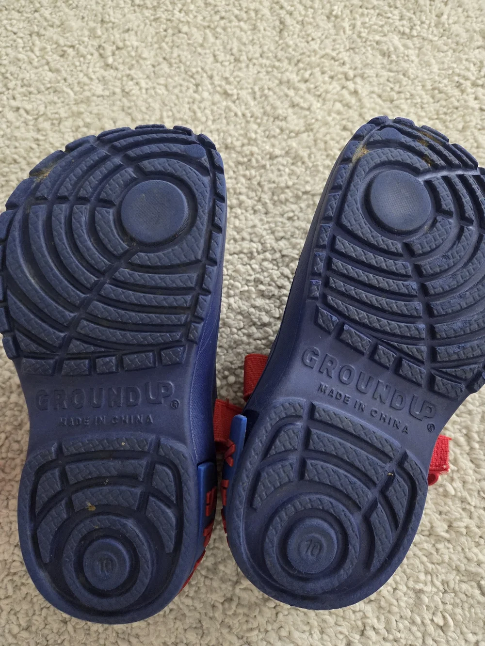 Spiderman Kids' Blue and Red croc style Size 10